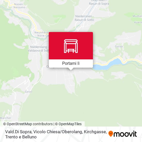 Mappa Vald.Di Sopra, Vicolo Chiesa / Oberolang, Kirchgasse