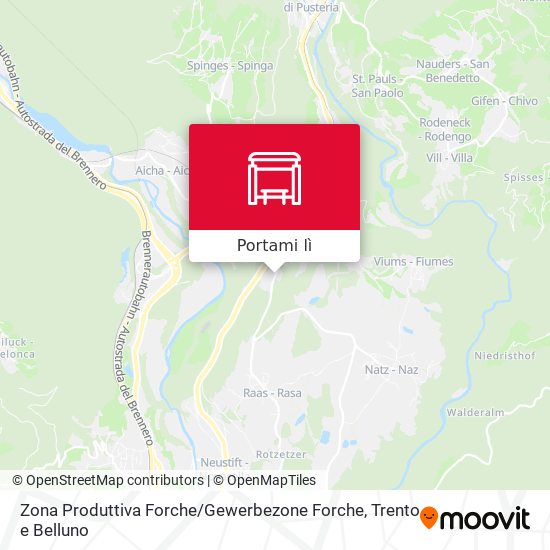 Mappa Zona Produttiva Forche / Gewerbezone Forche