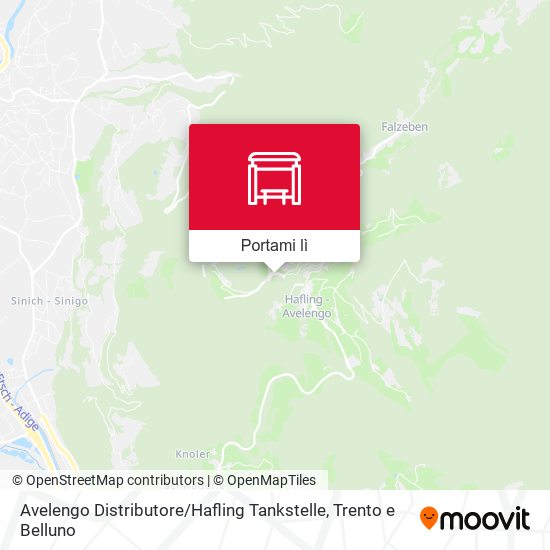 Mappa Avelengo Distributore / Hafling Tankstelle