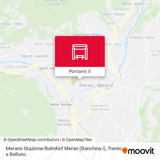 Mappa Merano Stazione / Bahnhof Meran (Banchina I)