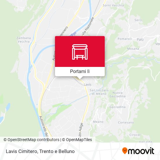 Mappa Lavis Cimitero