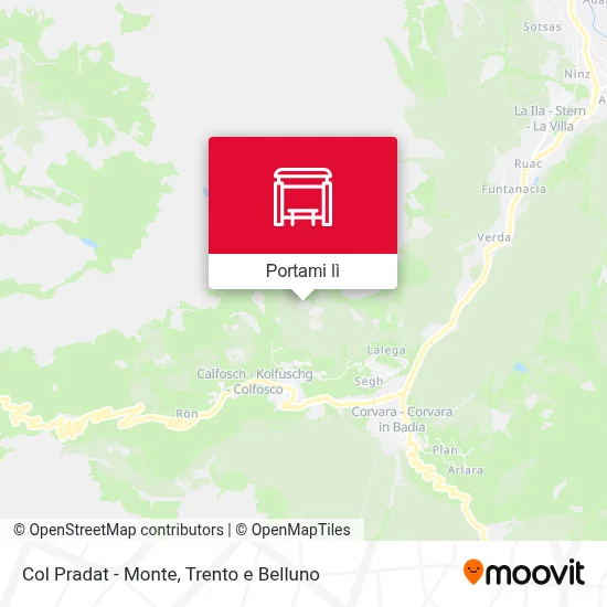 Mappa Col Pradat - Monte