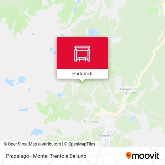 Mappa Pradalago - Monte
