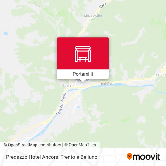 Mappa Predazzo Hotel Ancora