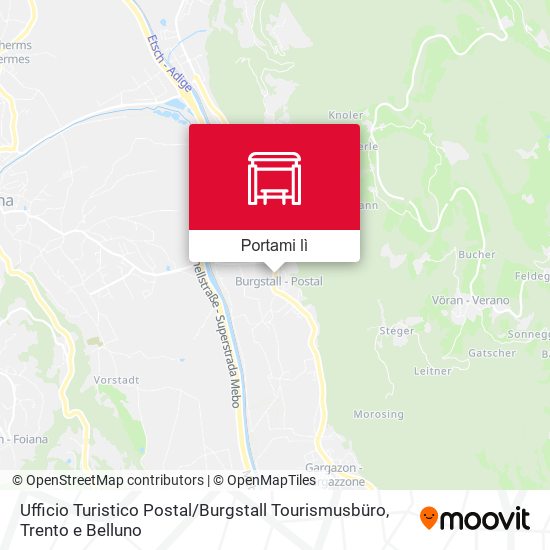 Mappa Ufficio Turistico Postal / Burgstall Tourismusbüro