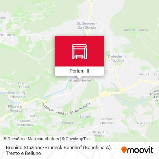 Mappa Brunico Stazione / Bruneck Bahnhof (Banchina A)