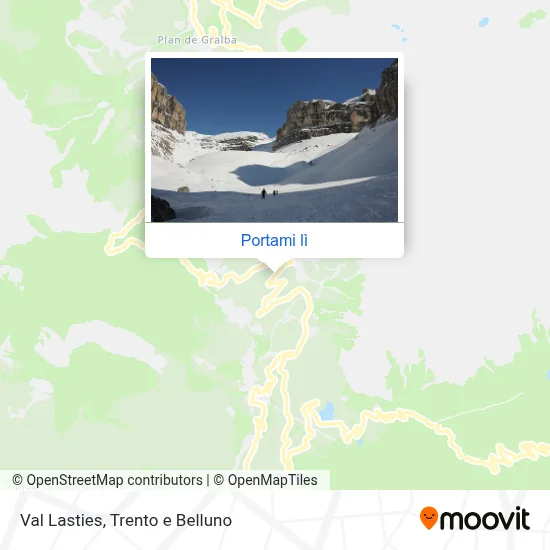 Mappa Val Lasties