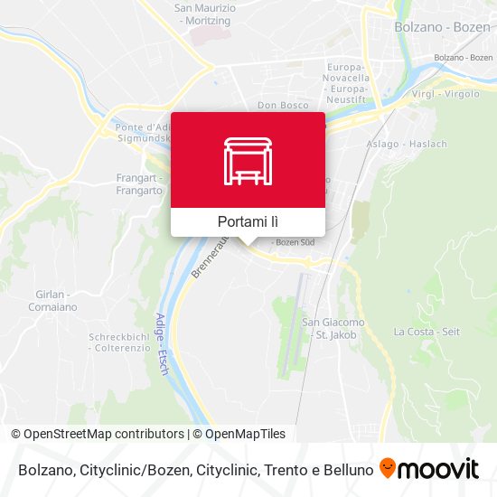 Mappa Bolzano, Cityclinic / Bozen, Cityclinic