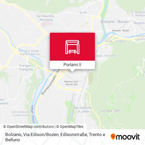 Mappa Bolzano, Via Edison / Bozen, Edisonstraße
