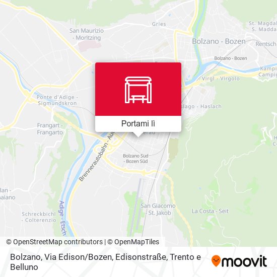 Mappa Bolzano, Via Edison / Bozen Edisonstraße