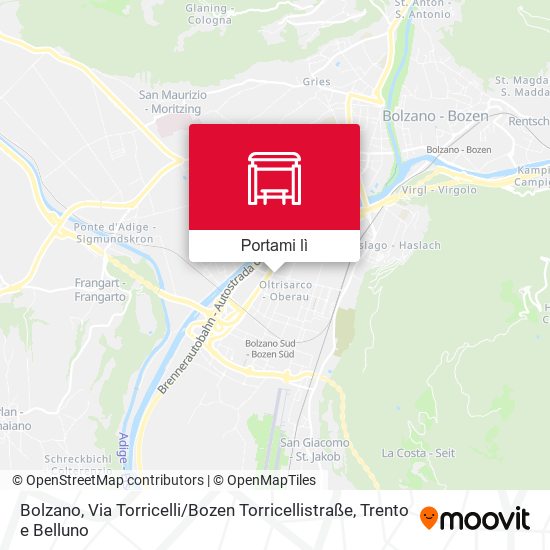 Mappa Bolzano, Via Torricelli / Bozen Torricellistraße