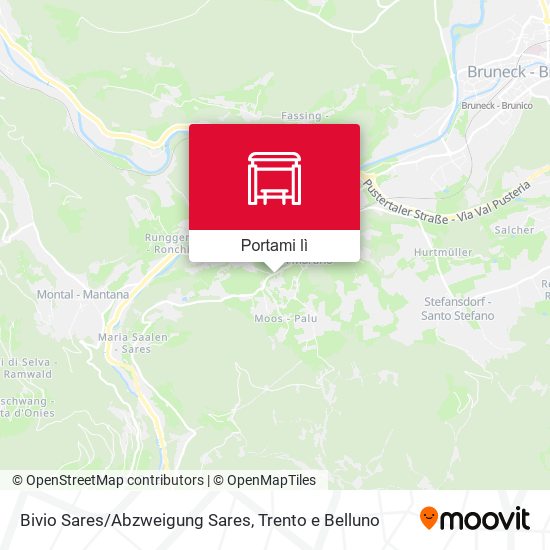 Mappa Bivio Sares/Abzweigung Sares