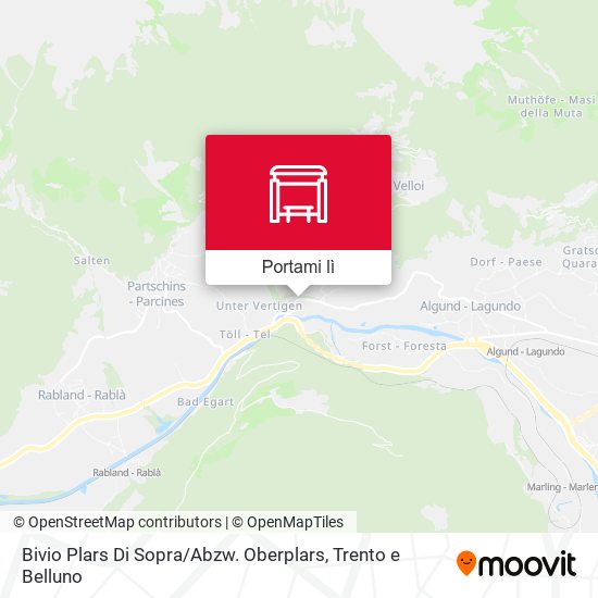 Mappa Bivio Plars Di Sopra / Abzw. Oberplars