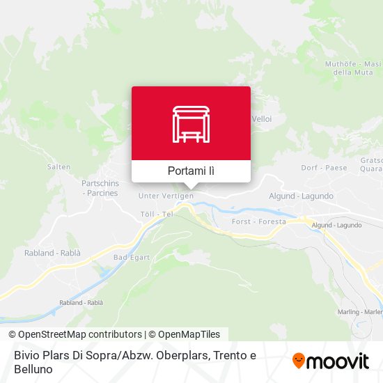 Mappa Bivio Plars Di Sopra / Abzw. Oberplars