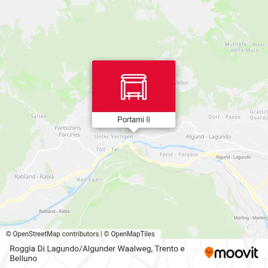 Mappa Roggia Di Lagundo / Algunder Waalweg