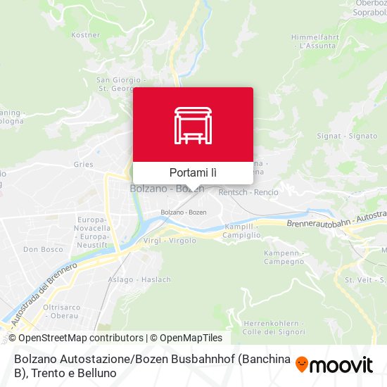 Mappa Bolzano Autostazione / Bozen Busbahnhof (Banchina B)