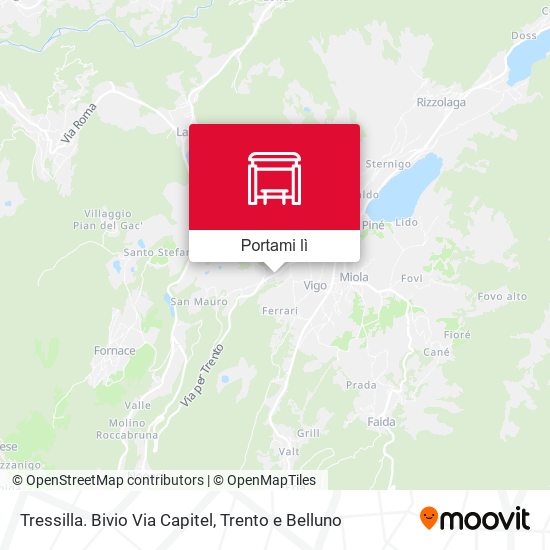 Mappa Tressilla. Bivio Via Capitel
