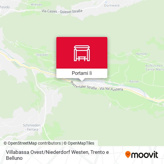 Mappa Villabassa Ovest / Niederdorf Westen