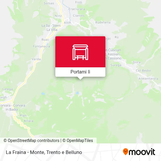 Mappa La Fraina - Monte