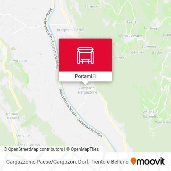 Mappa Gargazzone, Paese / Gargazon, Dorf