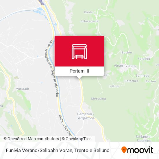 Mappa Funivia Verano/Selibahn Voran