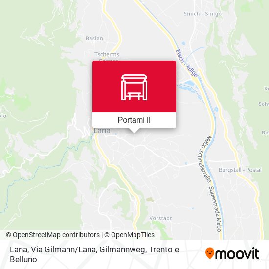Mappa Lana, Via Gilmann / Lana, Gilmannweg