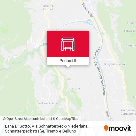 Mappa Lana Di Sotto, Via Schnatterpeck / Niederlana, Schnatterpeckstraße