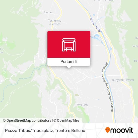 Mappa Piazza Tribus/Tribusplatz