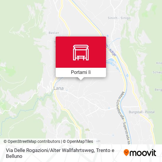 Mappa Via Delle Rogazioni / Alter Wallfahrtsweg