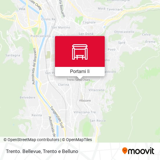 Mappa Trento. Bellevue