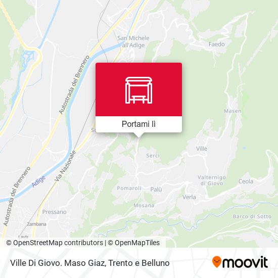 Mappa Ville Di Giovo. Maso Giaz