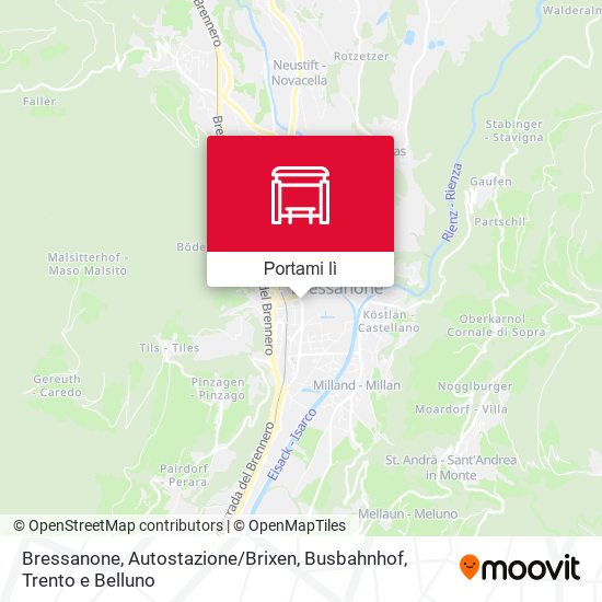 Mappa Bressanone, Autostazione / Brixen, Busbahnhof
