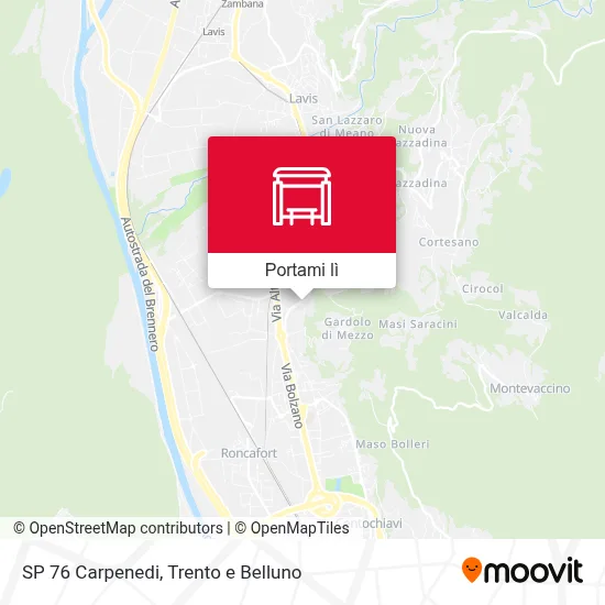 Mappa SP 76 Carpenedi