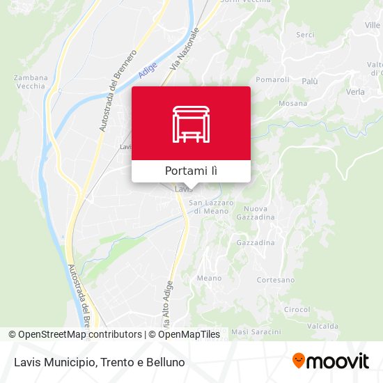 Mappa Lavis Municipio