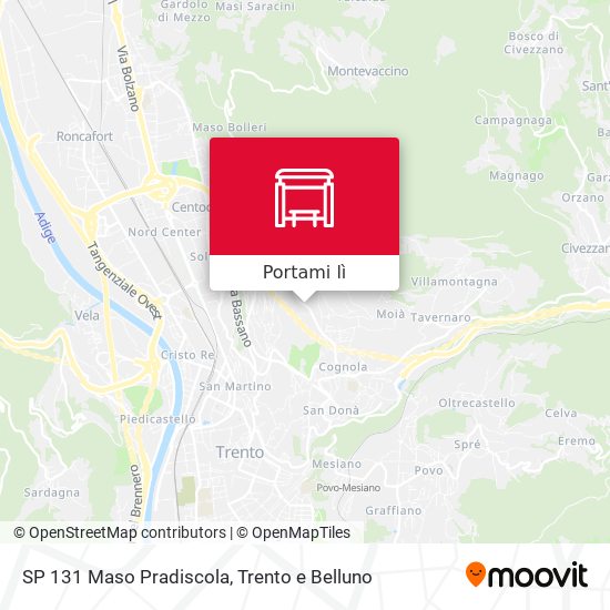 Mappa SP 131 Maso Pradiscola