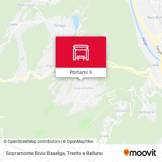Mappa Sopramonte Bivio Baselga