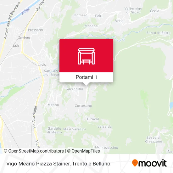 Mappa Vigo Meano Piazza Stainer