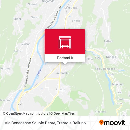 Mappa Via Benacense Scuole Dante