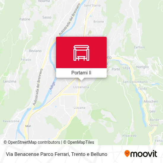 Mappa Via Benacense Parco Ferrari