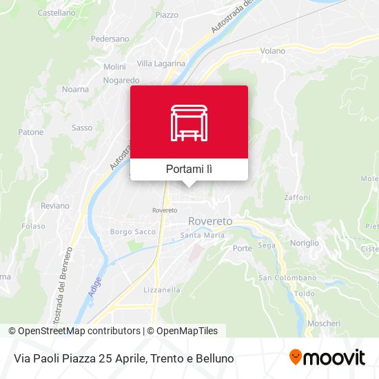 Mappa Via Paoli Piazza 25 Aprile