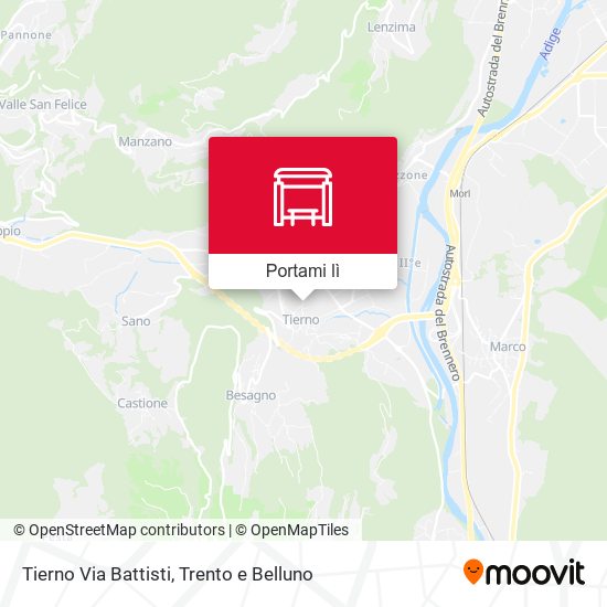 Mappa Tierno Via Battisti