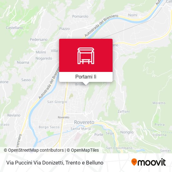 Mappa Via Puccini Via Donizetti