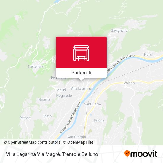 Mappa Villa Lagarina Via Magrè