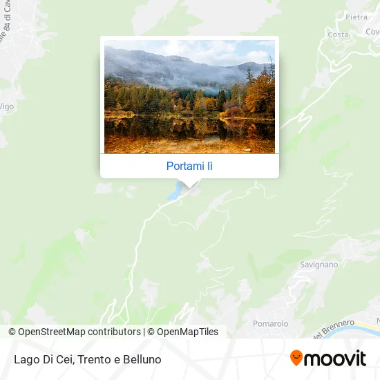 Mappa Lago Di Cei