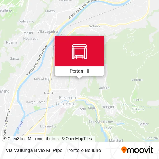 Mappa Via Vallunga Bivio M. Pipel