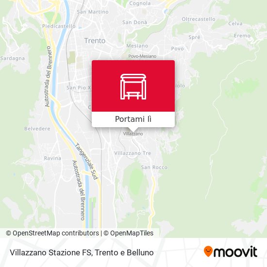 Mappa Villazzano Stazione FS
