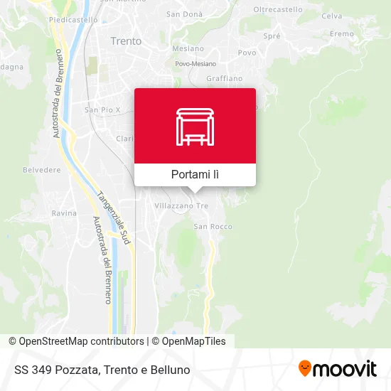 Mappa SS 349 Pozzata