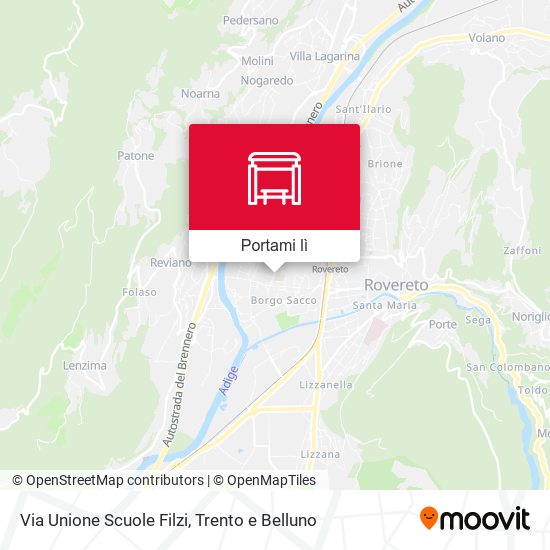Mappa Via Unione Scuole Filzi