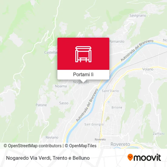 Mappa Nogaredo Via Verdi