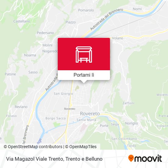 Mappa Via Magazol Viale Trento